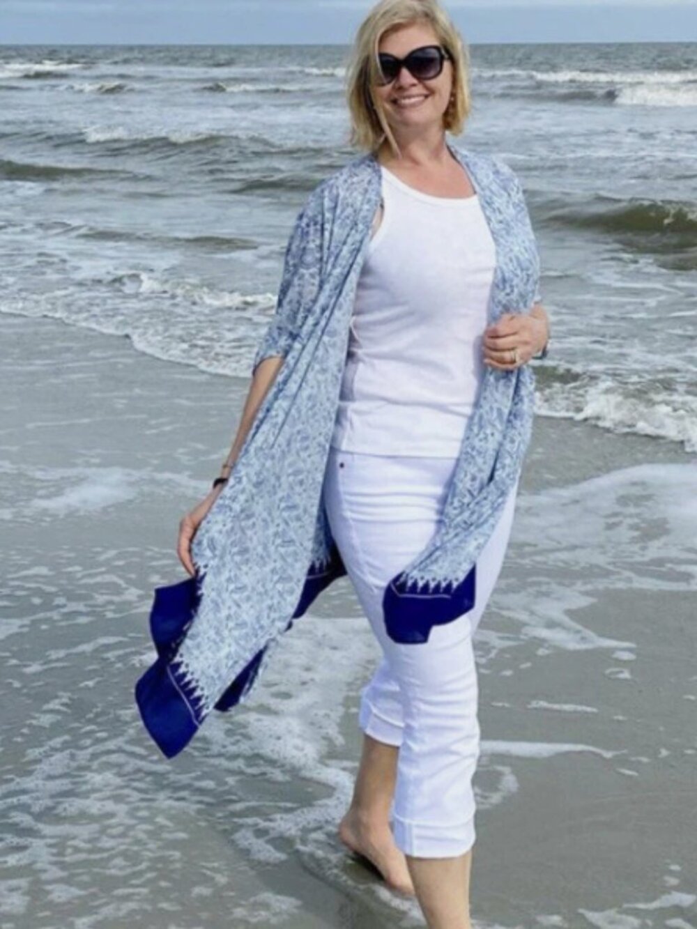 Cabi Beach Club Cover Up Kimono Jacket One Size #5988 Swimsuit Vacation